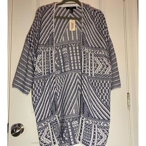 Blue patterned cardigan